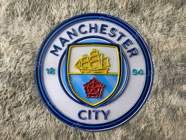 Manchester City Logo | Neon Acrylic Artwork