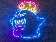 Cute Ghost Mario Boo | LED Neon Sign