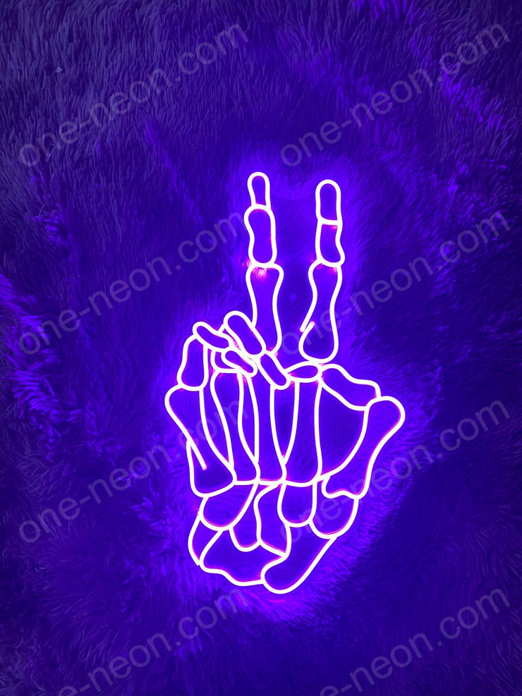Skeleton Peace | LED Neon Sign