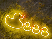 Duck Family | LED Neon Sign