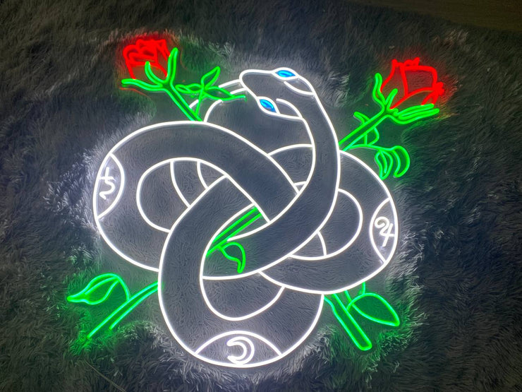 Snake & Rose | LED Neon Sign