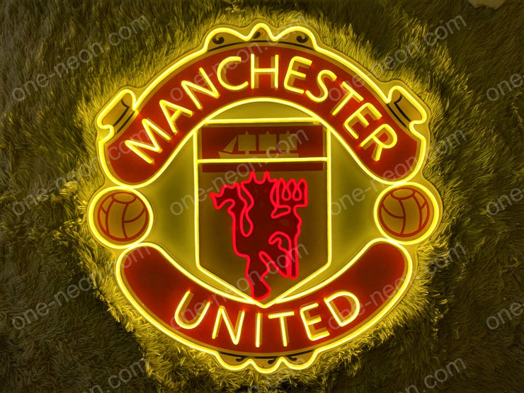 Manchester United Logo | Neon Acrylic Artwork