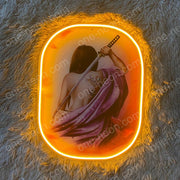 Samurai Girl | Neon Acrylic Artwork