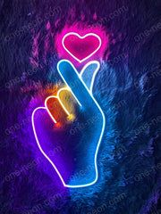 Finger Heart | LED Neon Sign