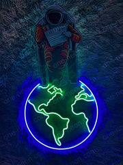 Earth News | Neon Acrylic Artwork