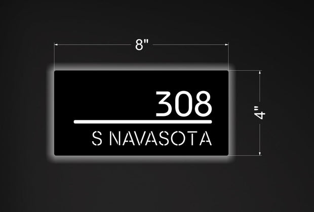 308 S NAVASOTA | Custom House Number Sign