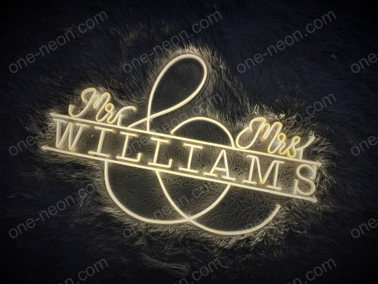 Mr & Mrs Williams | LED Neon Sign