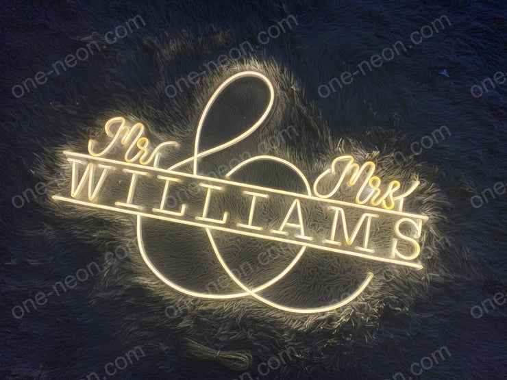 Mr & Mrs Williams | LED Neon Sign