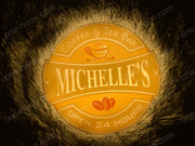 Michelle's Coffee | Edge Lit Acrylic Signs
