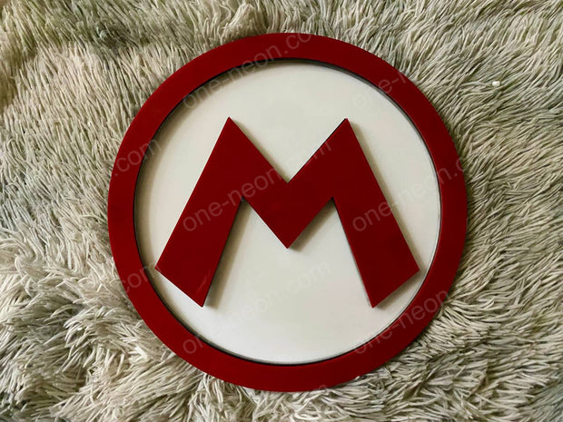 Mario Bros M | Edge Lit Acrylic Signs