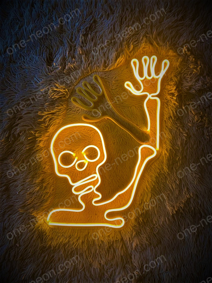 Halloween - Skeleton Waving | LED Neon Sign
