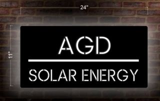 AGD Solar Energy | Custom House Number Sign