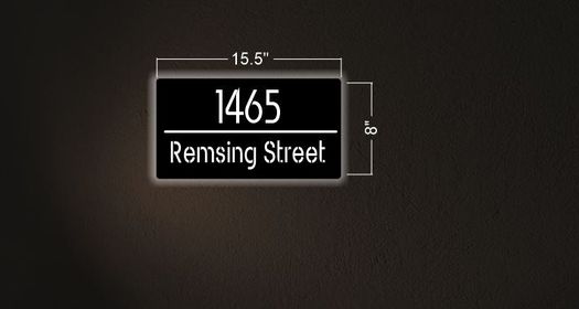 1465 Remsing Street | Custom House Number Sign