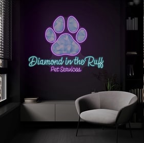 Diamond In The Ruff | LED Neon Sign