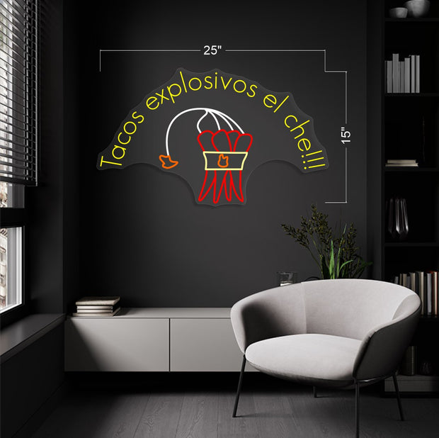 Tacos Explosivos El Che!!! | LED Neon Sign