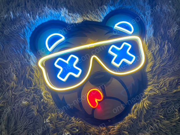Bad Bear | Neon Acrylic Artwork