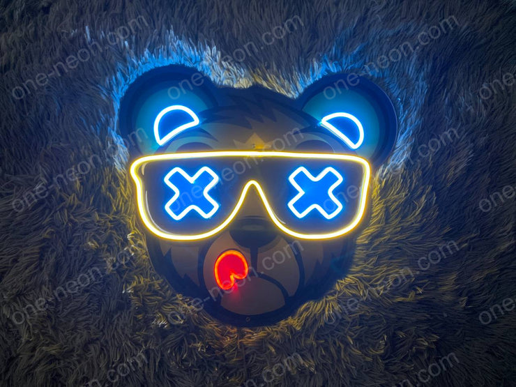 Bad Bear | Neon Acrylic Artwork
