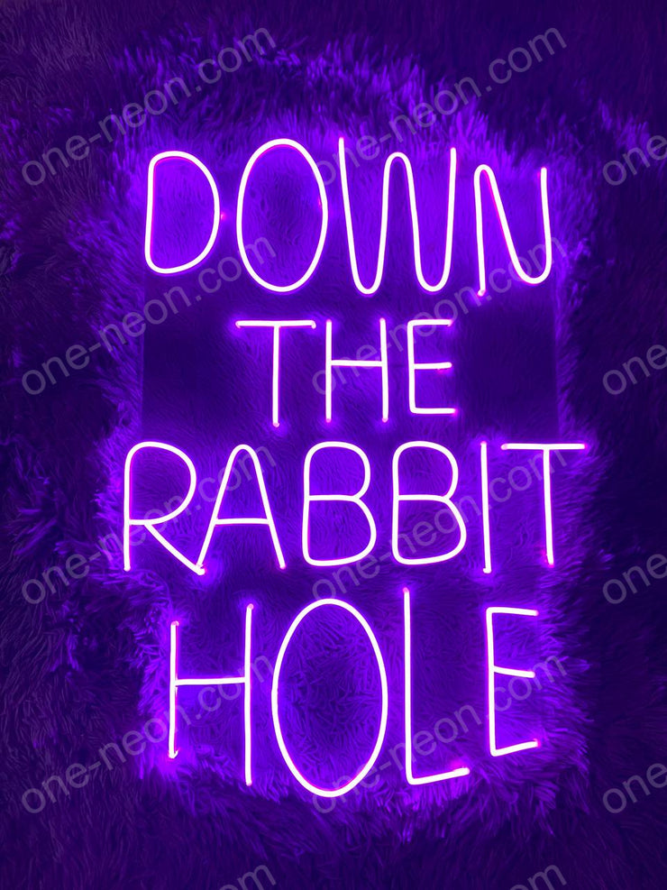 Down The Rabbit Hole | LED Neon Sign
