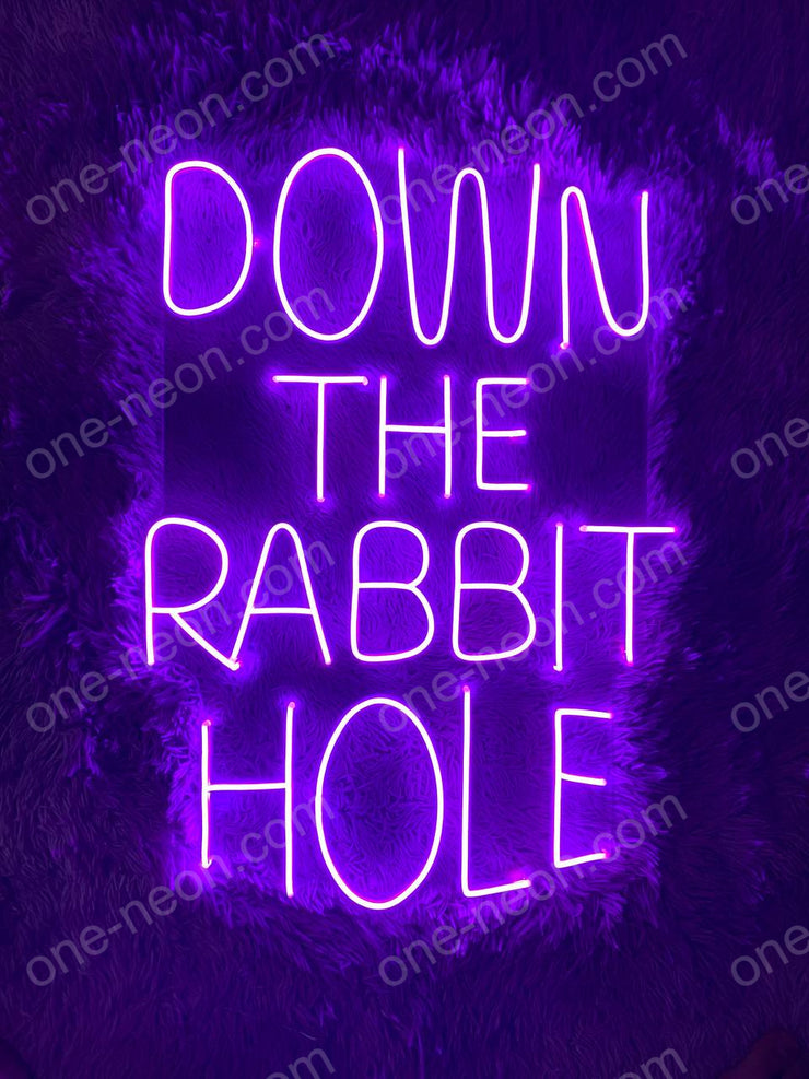 Down The Rabbit Hole | LED Neon Sign