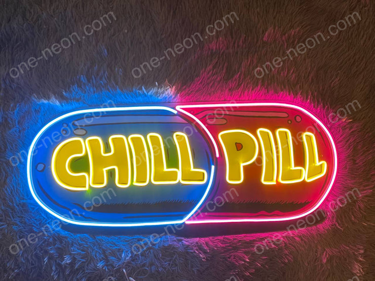 Chill Pill | Neon Acrylic Artwork