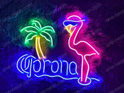 Corona Flamingo Palm Tree | LED Neon Sign