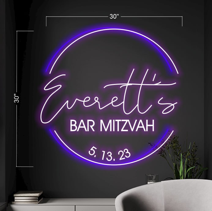 Everett's Bar Mitzvah | LED Neon Sign