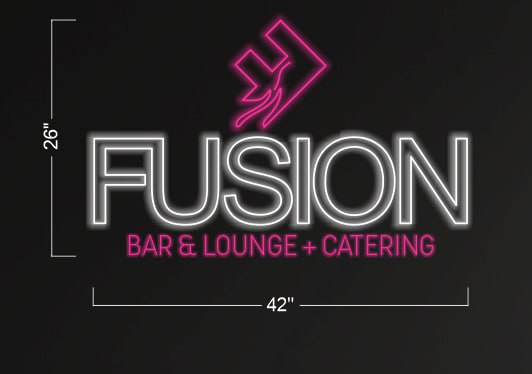 FUSION BAR LOUGNE + CATERING | LED Neon Sign