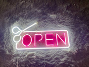 Open With Scissors | LED Neon Sign
