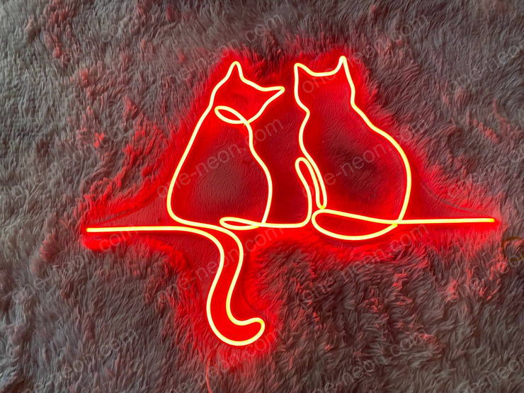 Cat Couple | LED Neon Sign