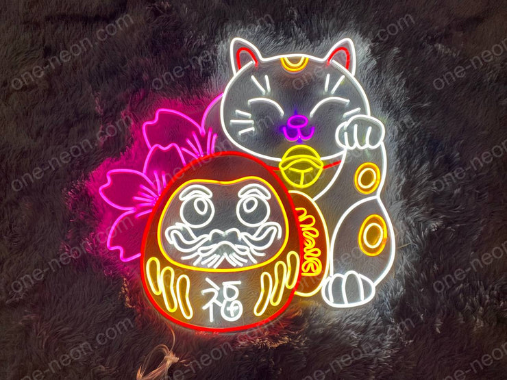 Lucky Cat | LED Neon Sign