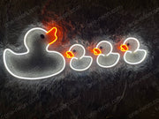 Duck Family | LED Neon Sign