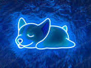 Corgi Sleeping | LED Neon Sign