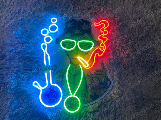 Alien Weed Stoner | LED Neon Sign