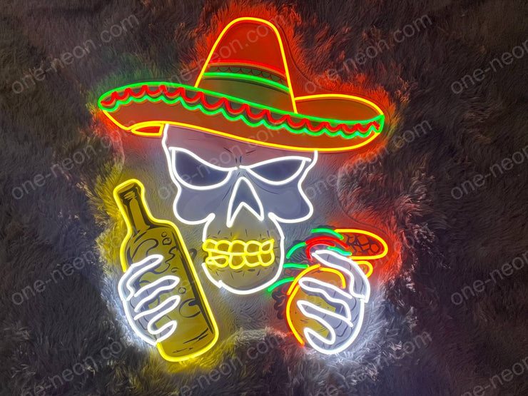 Taco Skull Mexican | LED Neon Sign