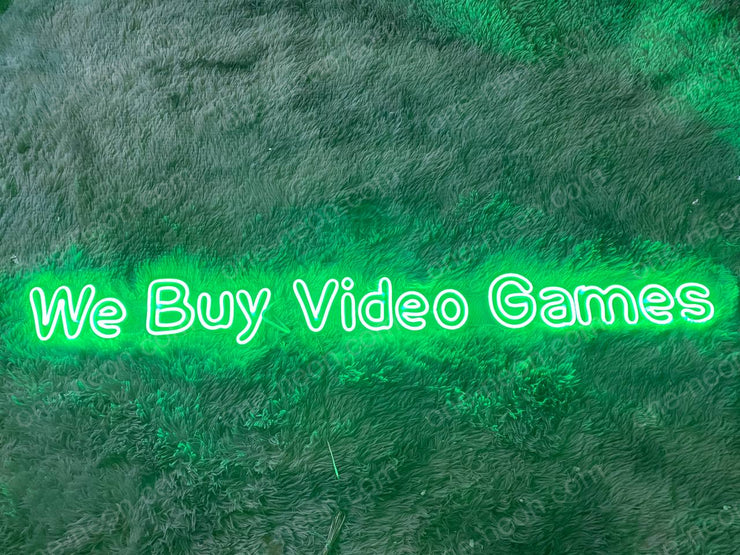 We Buy Video Games & Mario | LED Neon Sign