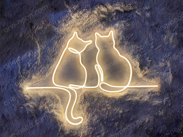 Cat Couple | LED Neon Sign