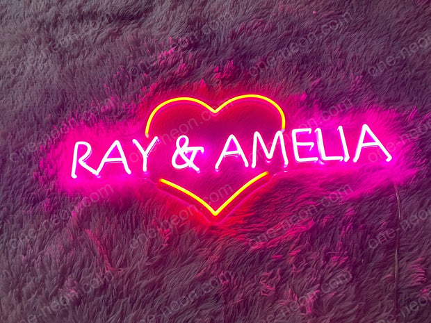 Ray & Amelia | LED Neon Sign