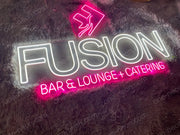 FUSION BAR LOUGNE + CATERING | LED Neon Sign