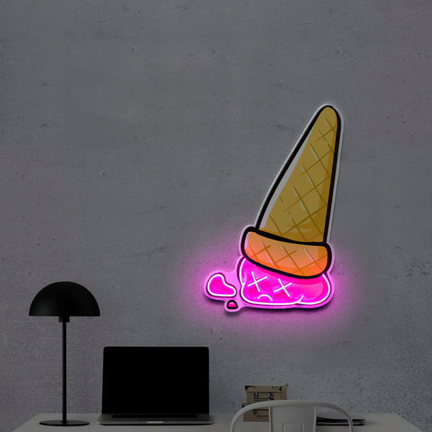 Sadcream Cone V2 | Neon Acrylic Artwork