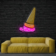 Sadcream Cone V2 | Neon Acrylic Artwork