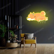 Shiba Inu Sleeping | LED Neon Sign