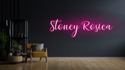 Stoney Rosie & Marijuana Leaf | LED Neon Sign