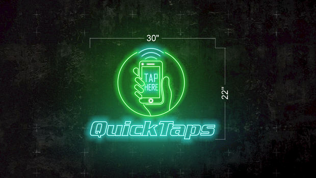 Quick Taps Logo | LED Neon Sign