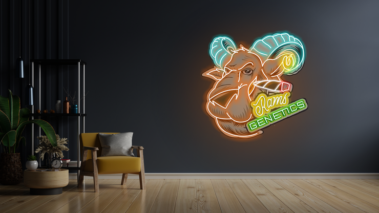 Rams Genetics | LED Neon Sign