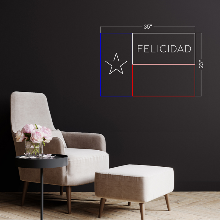 Felicidad - Texas Flag | LED Neon Sign