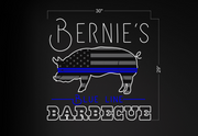 Bernie's Blue Line Barbecue | LED Neon Sign