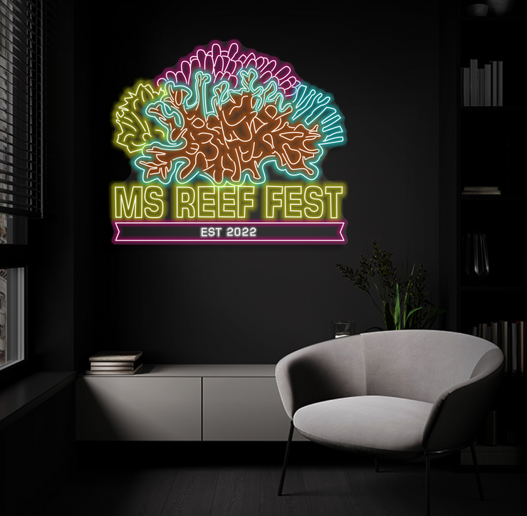 Oceans Floor Frags & Ms Reef Fest | LED Neon Sign
