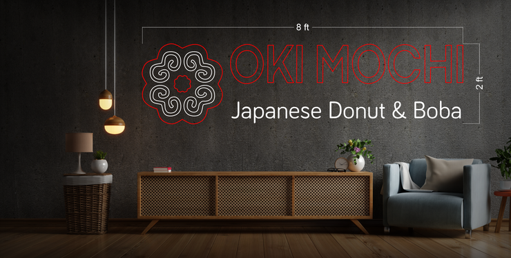 Oki Mochi Japanese Donut & Boba | LED Neon Sign
