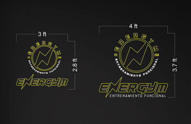 1 signs Energym no circle - 1 sign Original logo with circle | LED Neon Sign