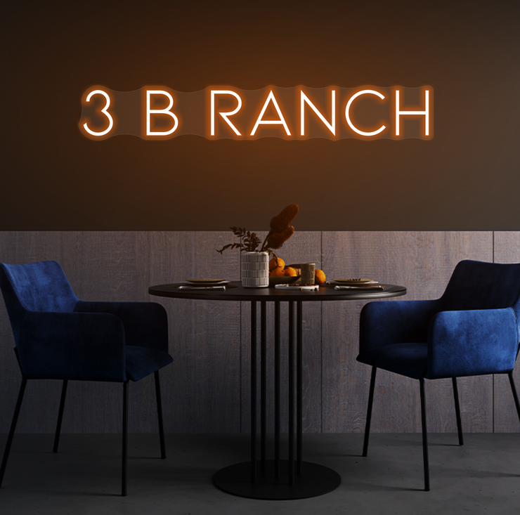 3 B Ranch | LED Neon Sign